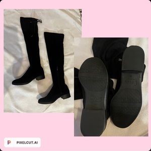 Suede High Knee Boots